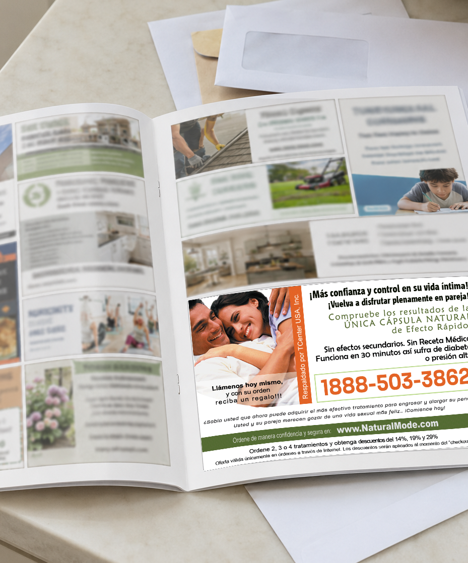 Project Piece: Natural Products Retailer for U.S. Hispanic Consumers — Full-Color Print Ad | Silvia Reinhardt Portfolio | UX Architect, Creative Technologist & Digital Ecosystem Strategist