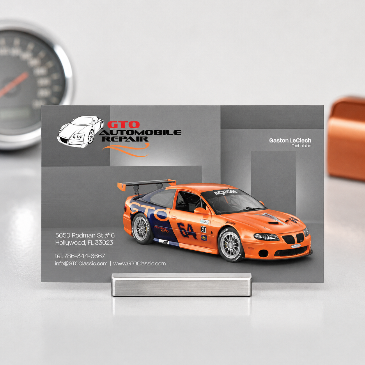 Project Piece: Automobile Repair Services — Business Card | Silvia Reinhardt Portfolio | UX Architect, Creative Technologist & Digital Ecosystem Strategist