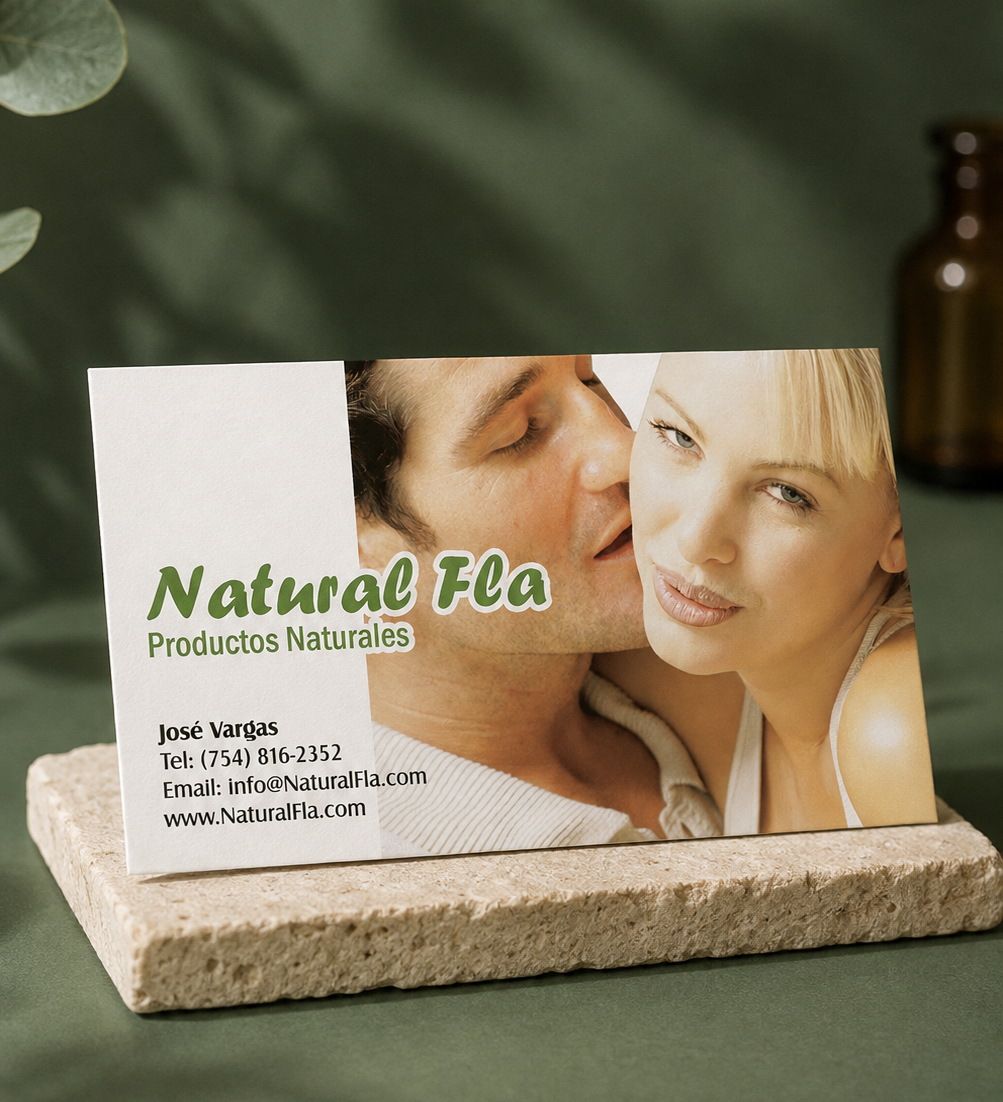 Project Piece: Hispanic US Natural Product Online Retailer — Business Card | Silvia Reinhardt Portfolio | UX Architect, Creative Technologist & Digital Ecosystem Strategist
