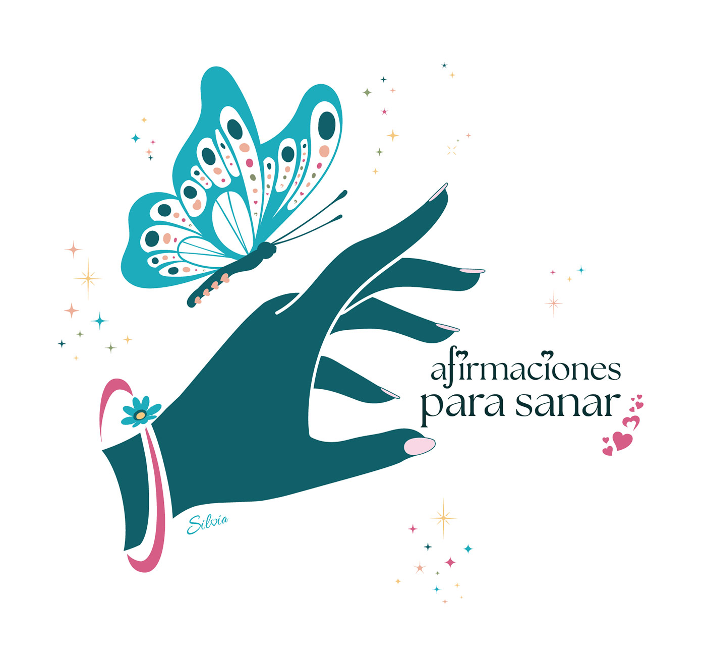 Project Piece: Healing Affirmations — Logo | Silvia Reinhardt Portfolio | UX Architect, Creative Technologist & Digital Ecosystem Strategist